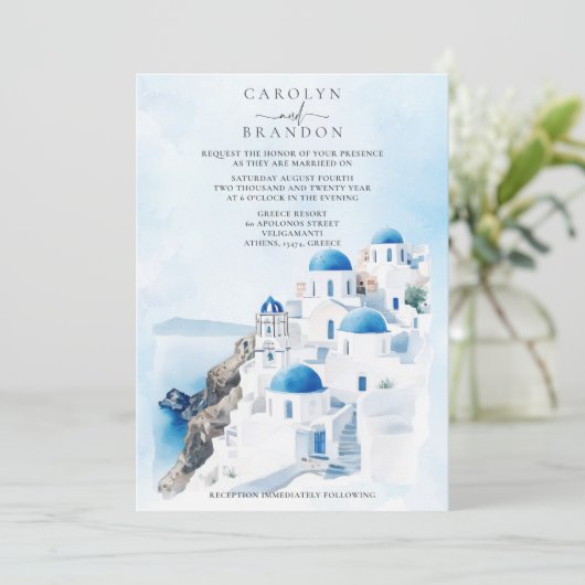 Greek Wedding Invitation 招待状 (スタンド正面)