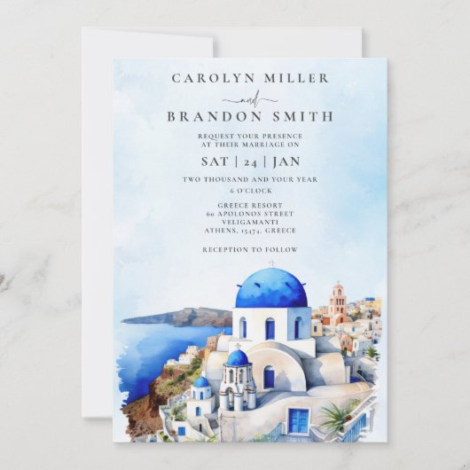 Greek Wedding Invitation 招待状 (正面)