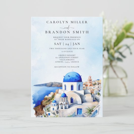 Greek Wedding Invitation 招待状 (スタンド正面)