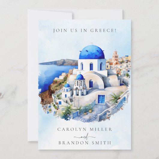Greek Wedding Invitation 招待状 (裏面)