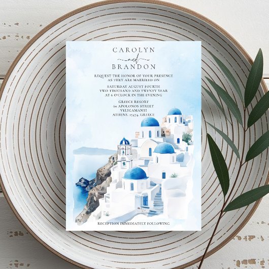 Greek Wedding Invitation 招待状