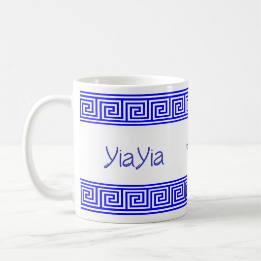 Greek YiaYia Ceramic Mug コーヒーマグカップ (左)
