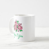 Greek YiaYia Mug with Roses コーヒーマグカップ (正面左)
