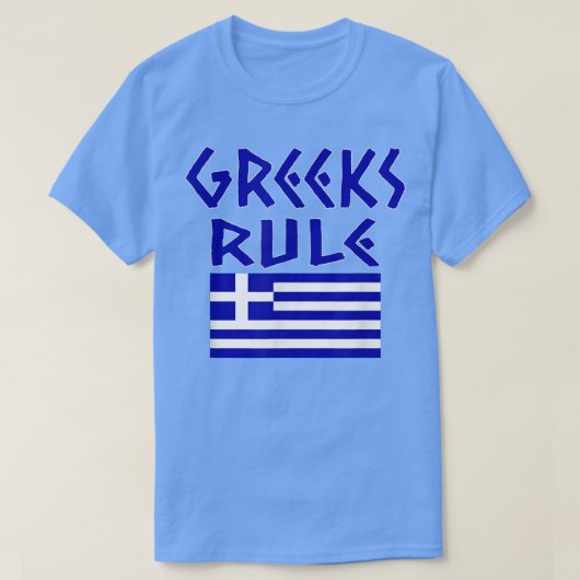 GREEKS RULE HELLAS NATIONAL FLAG PRIDE HELLENIKA Tシャツ (デザイン正面)