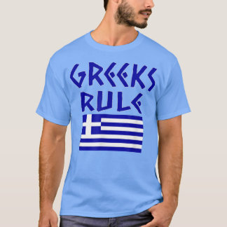 GREEKS RULE HELLAS NATIONAL FLAG PRIDE HELLENIKA Tシャツ