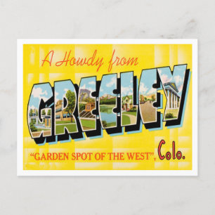 Greeley, Colorado Vintage Travelからの挨拶 ポストカード
