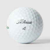 Greenイニシャル&苗字II Titleist Pro V1 ゴルフボール (ロゴ)