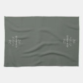 Green | オリジナルボタニカルキッチン用品 名入れ キッチンタオル (横)