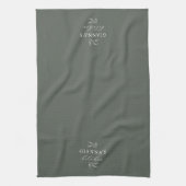 Green | オリジナルボタニカルキッチン用品 名入れ キッチンタオル (縦)