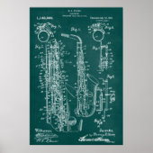 Green |サクソフォン特許 ポスター (正面)