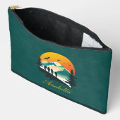 Green |ストライプ |ウッズ&マウンテンハイカーカスタムズ アクセサリーポーチ (見開き)