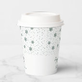 Green |ビジネスロゴ冬の休日 紙コップ (左)