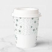 Green |ビジネスロゴ冬の休日 紙コップ (右)