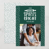 Green |ホリデーベーキングスピリッツ明るい写真 シーズンカード (正面/裏面)