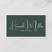 Green |ミニマモダンリストエレガントロイヤリティ 名刺 (正面)