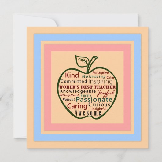 Green モダン Apple Worldの最高の先生 (正面)