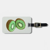 Green モダン Crochet Kiwi名ミニマル前情報 ラゲッジタグ (正面横)