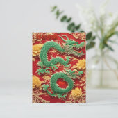 Green 中国の Dragon New Year 2024 Greeting HPC シーズンポストカード (スタンド正面)