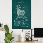 Green |写真カメラ特許 ポスター (ホームオフィス)
