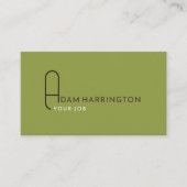 Green | 標準エレガントQRコード 名刺 (正面)