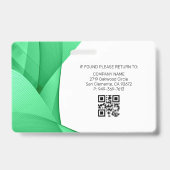 Green |病院医療従事者写真IDバッジ バッジ (裏面)