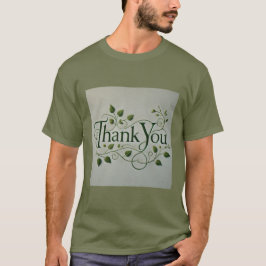 Green 自然 Thank You Mens T-shirt Tシャツ