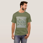 Green 自然 Thank You Mens T-shirt Tシャツ (正面フル)