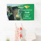 Green | 金ゴールドカスタム卒業写真クラスOf 2025 横断幕 (インサイチュ)