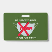 Green |顔マスク除外 バッジ (裏面)