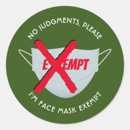 Green |顔マスク除外 ラウンドシール