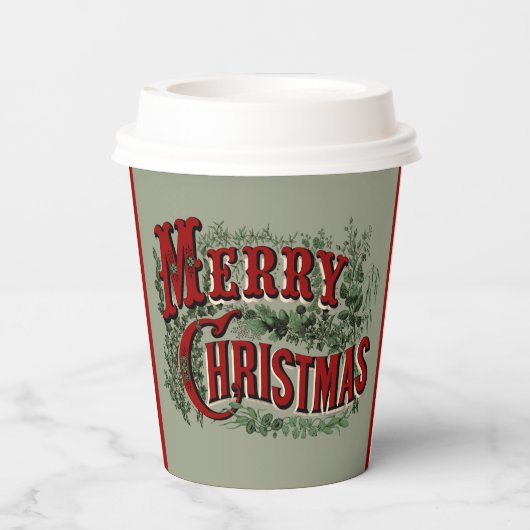 Green 1876 Merry Christmas 紙コップ (裏面)
