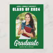 Green 2024大学院写真アーチモダン卒業 ポストカード (正面)