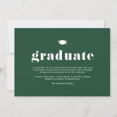 Green 2026 Bold Typography Photo Graduation 案内状 (裏面)