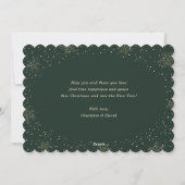 Green 2 Photo Newlywed Happy Holidays Card シーズンカード (裏面)