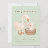 Green A Silly Goose Dirty Soda Bar Sign 招待状 (正面)