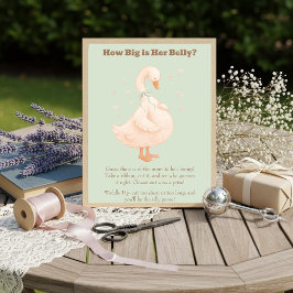 Green A Silly Goose How Big Is Her Belly  招待状