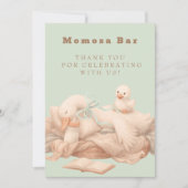 Green A Silly Goose "Momosa" Mimosa  Table Sign  招待状 (正面)