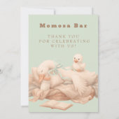 Green A Silly Goose "Momosa" Mimosa  Table Sign  招待状 (裏面)