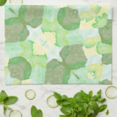Green abstract art Magical wallpaper キッチンタオル (折り畳み)