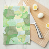 Green abstract art Magical wallpaper キッチンタオル (四つ折り)