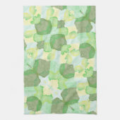 Green abstract art Magical wallpaper キッチンタオル (縦)