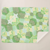 Green abstract art Magical wallpaper シェルパブランケット (正面(横))