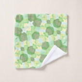 Green abstract art Magical wallpaper バスタオルセット (ウォッシュタオル)