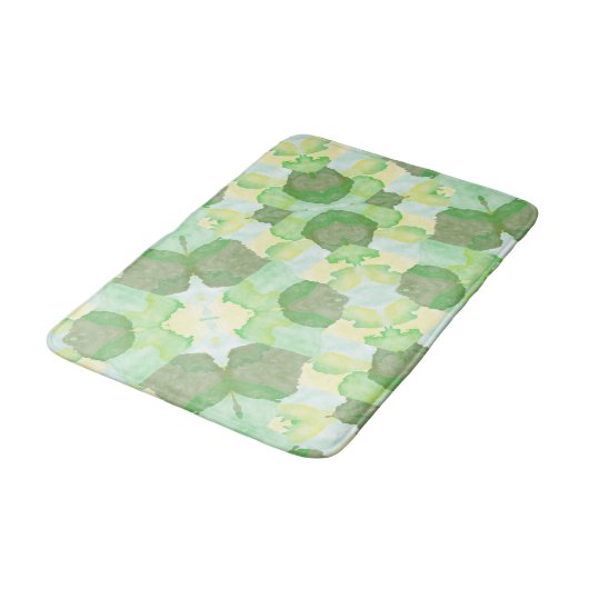 Green abstract art Magical wallpaper バスマット (アングル)