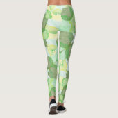 Green abstract art Magical wallpaper レギンス (裏面)