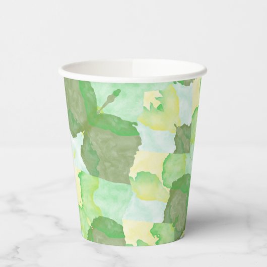 Green abstract art Magical wallpaper 紙コップ (左)