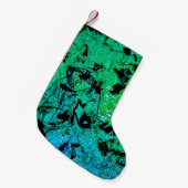 Green abstract christmas stocking,Sweet eco green  スモールクリスマスストッキング (正面 (吊り時))