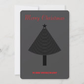 Green abstract Christmas tree business Invitation 招待状 (正面)