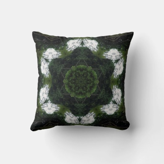 GREEN ABSTRACT DRAWING. SAMER BRASIL 1 クッション (裏面)