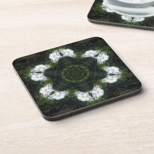 GREEN ABSTRACT DRAWING. SAMER BRASIL 1 コースター (左側)